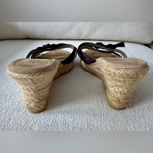 J CREW Women’s Brown Grosgrain Ribbon Bow Espadrilles, Size 8 - Picture 9 of 10